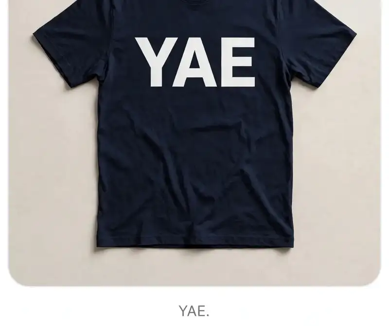 The YAE Tee in dark navy