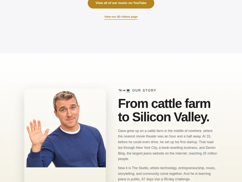 Story section from the Website in a Box template