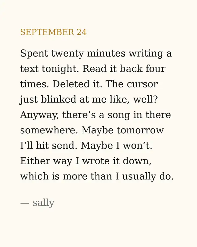 Sally's September 24 journal entry
